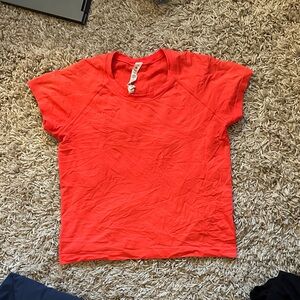 Lululemon Athletica Red Short Sleeve Top